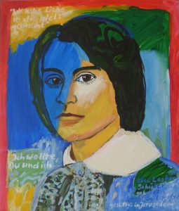 Portrait Else Lasker-Schüler, 2019, 60x50 cm, Öl-Lwd