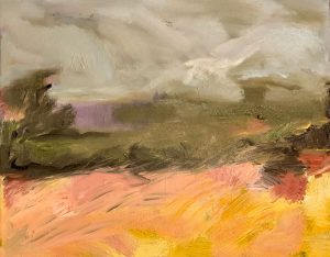 Landschaft, 40 x 50 cm, Öl auf Leinwand, 2021
