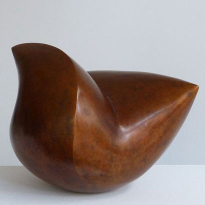 „Zwei Spitzen“, Bronze, 2019, ca. 37x29x29 cm