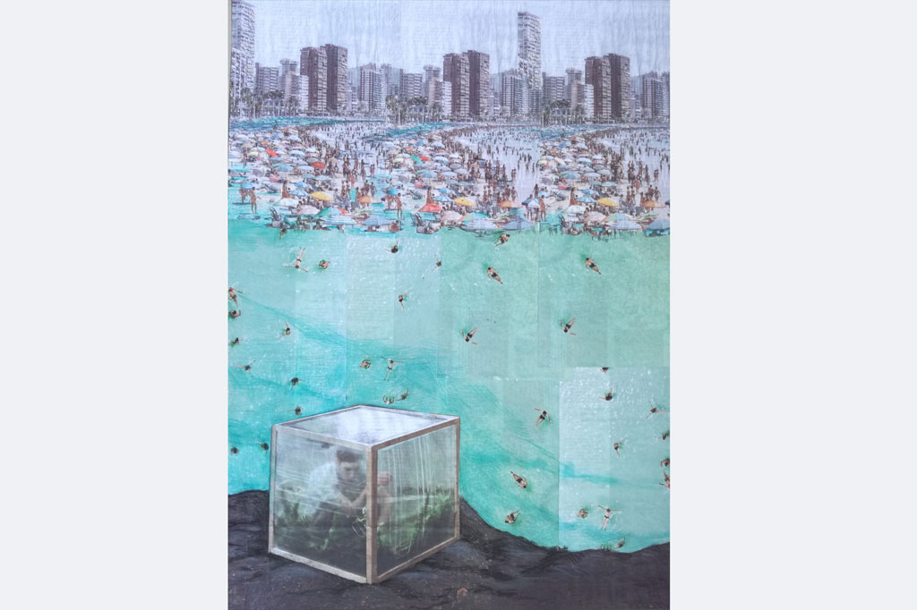 Myrah Adams, "Separation or Isolation?", Collage und Mischtechnik, 70x50 cm