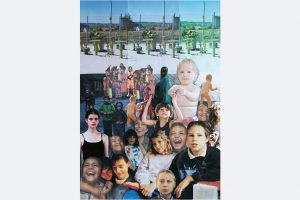 Myrah Adams: Das Leben ist kein Kinderspielplatz, M3 2020.053, Collage, 70x50 cm, 550,- m.R. myrahadams(at)aol.com