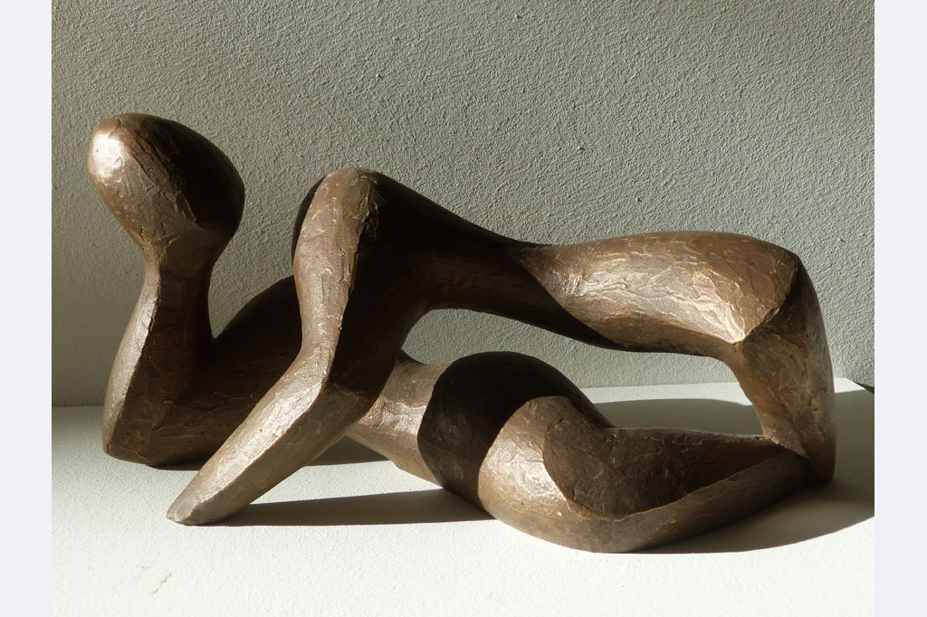 Wiebke Bader, "Im Einklang", Bronze, 14 x 30 x 12 cm