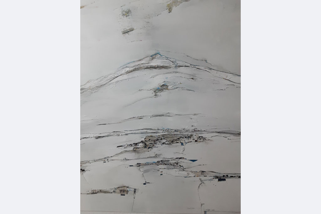 Hans-Jürgen Knupfer, "Winter in Oberschwaben", 2020, Malerei auf Leinwand, 80x100cm