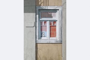 Gerda Raichle, "Lisboa '21", Mischtechnik auf HDF, 70 x 50 cm, 2021